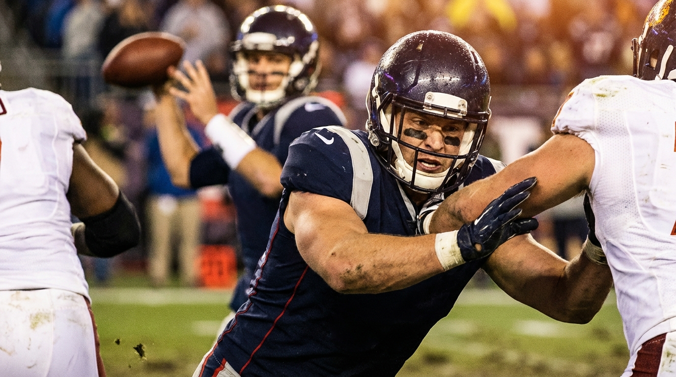 Anfernee Jennings driving on the edge