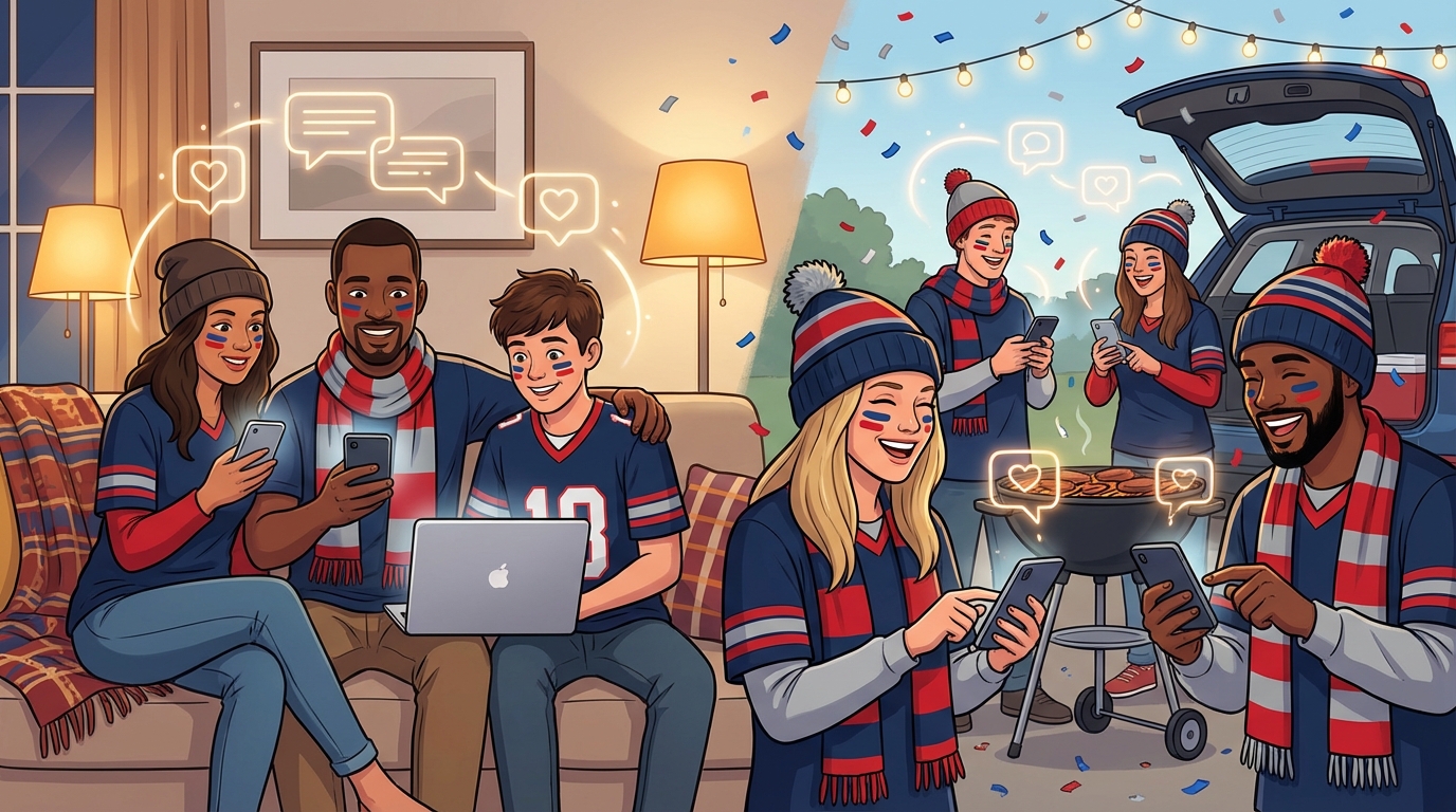 Fans engaging with Patriots content