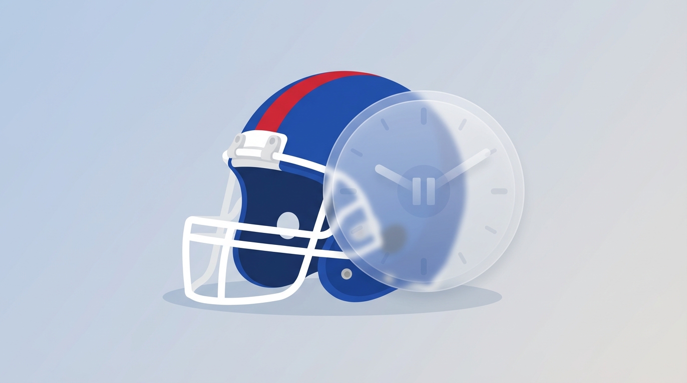 Bills helmet with clock indicating rest