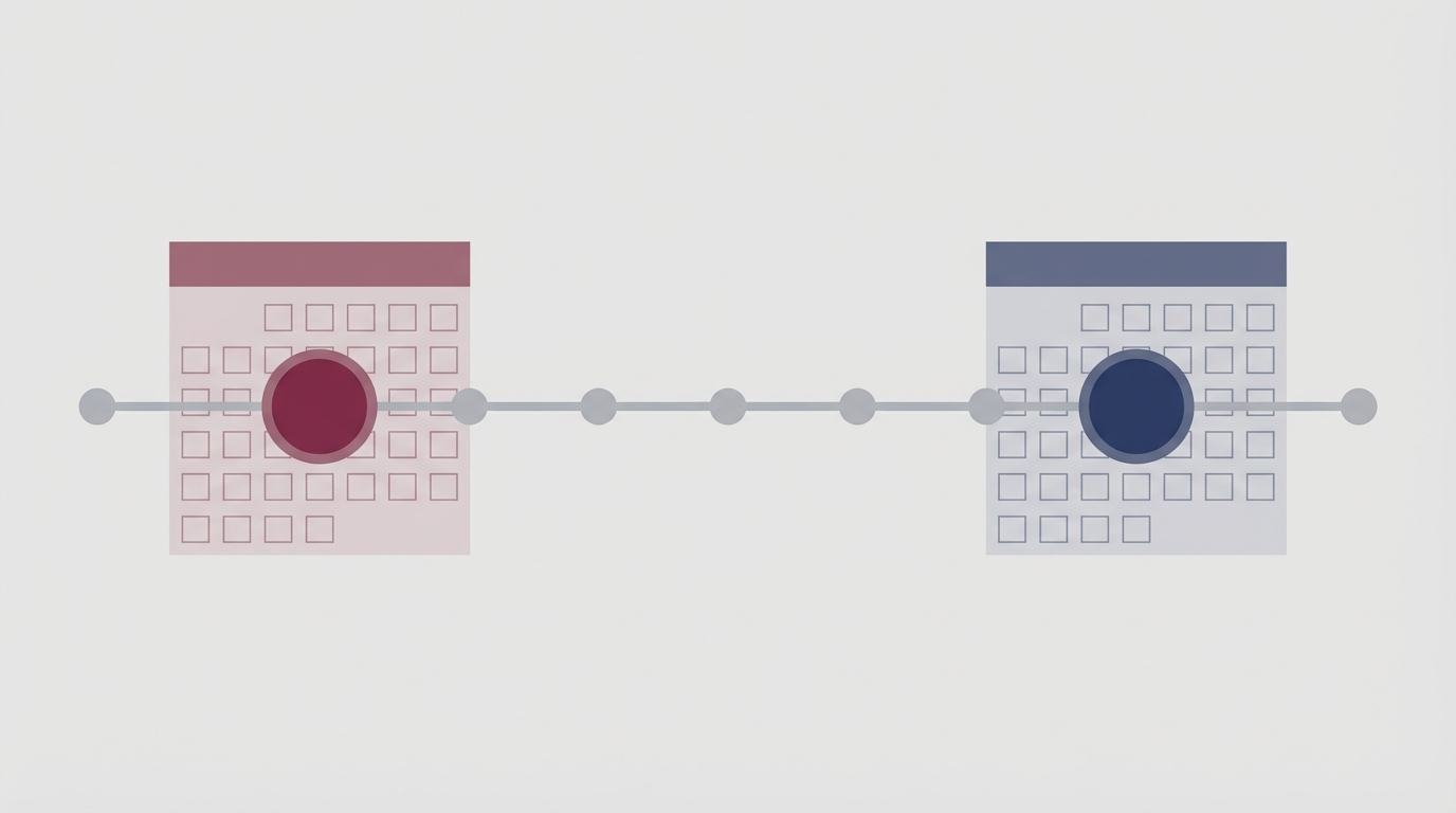 Neutral timeline calendar visual