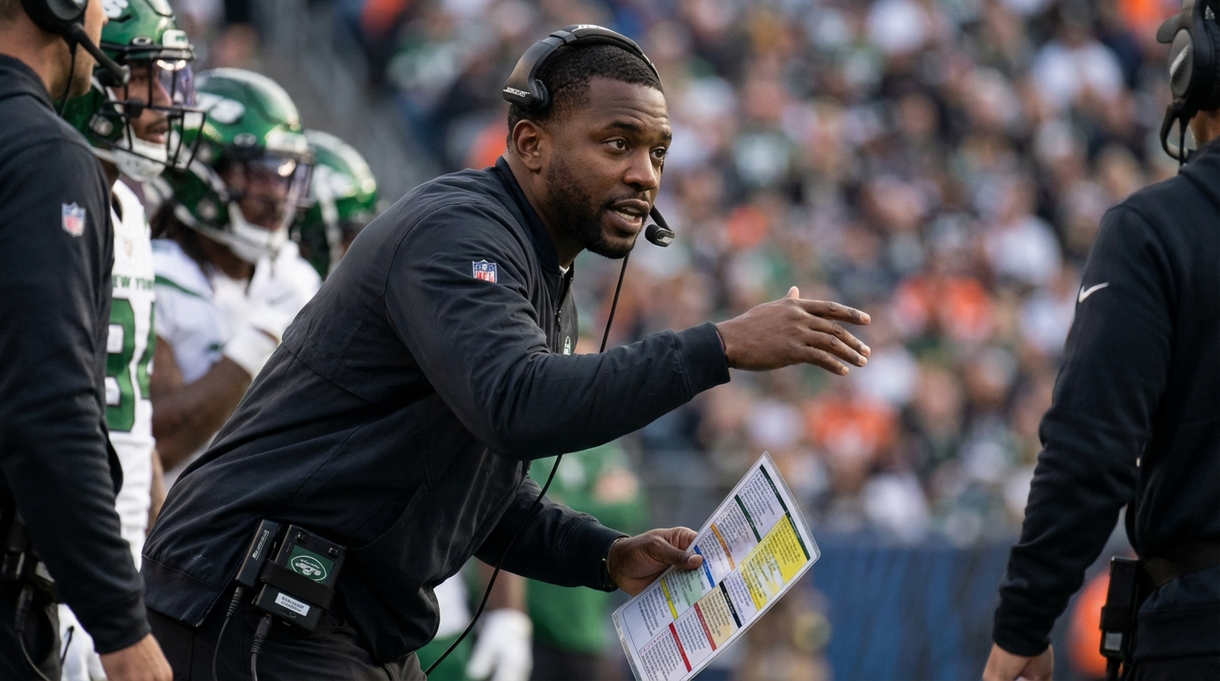 Thomas Brown coaching on the sidelines