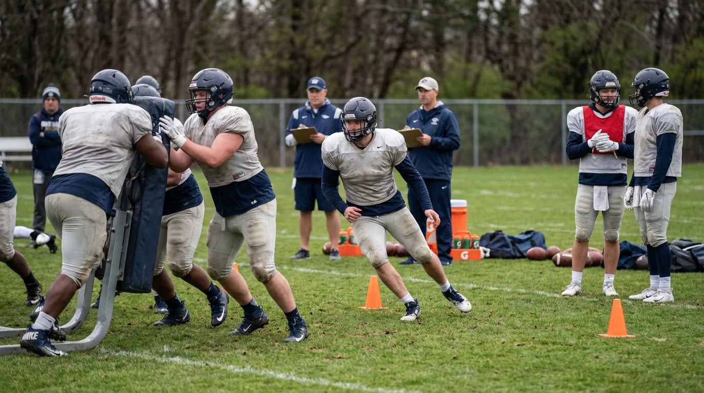 Generic NFL practice session