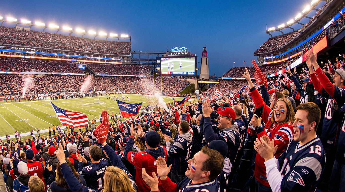 Gillette Stadium game day crowd