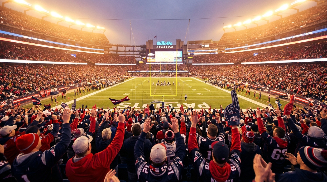 Gillette Stadium packed with enthusiastic fans