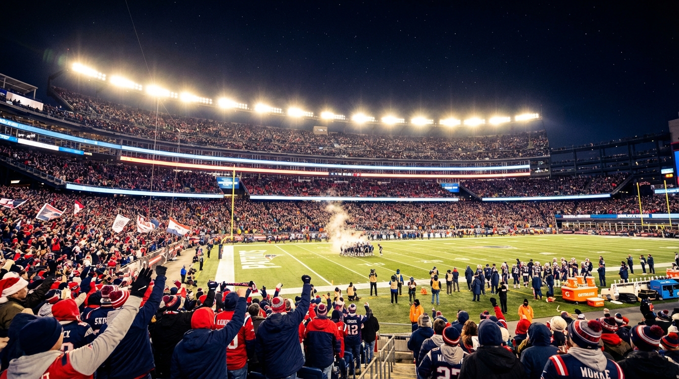 Gillette Stadium filled with fans on Wild Card night