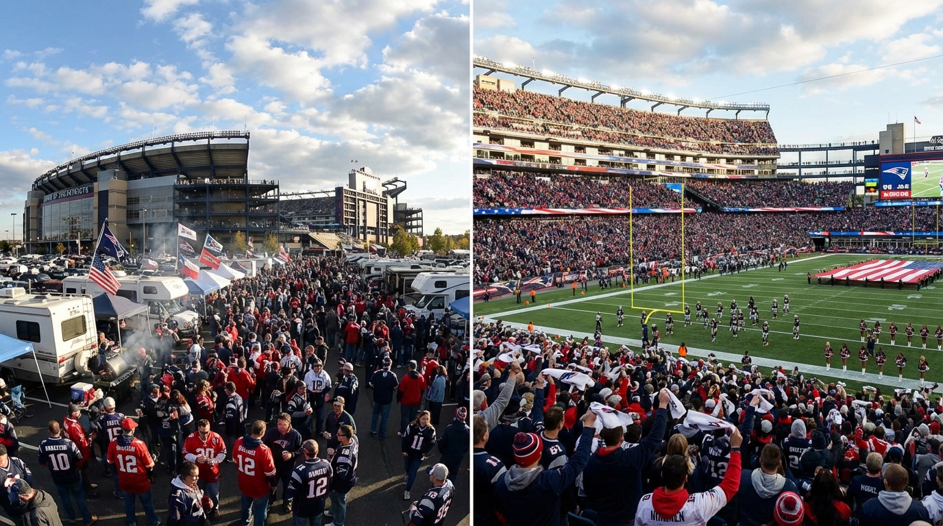 Gillette Stadium packed with fans on game day