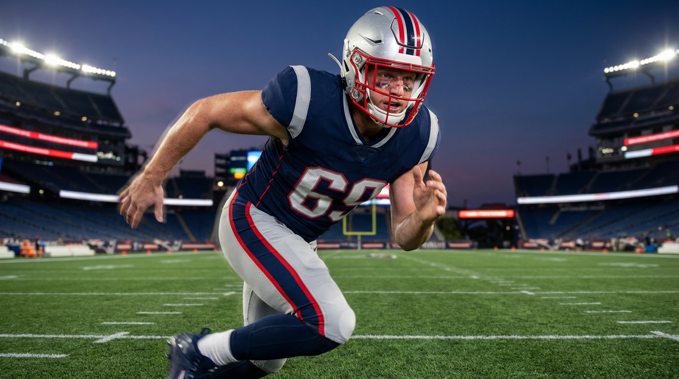 Maxx Crosby in Patriots gear