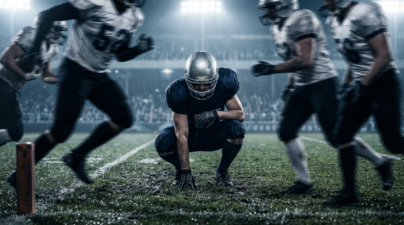 Defender under pressure