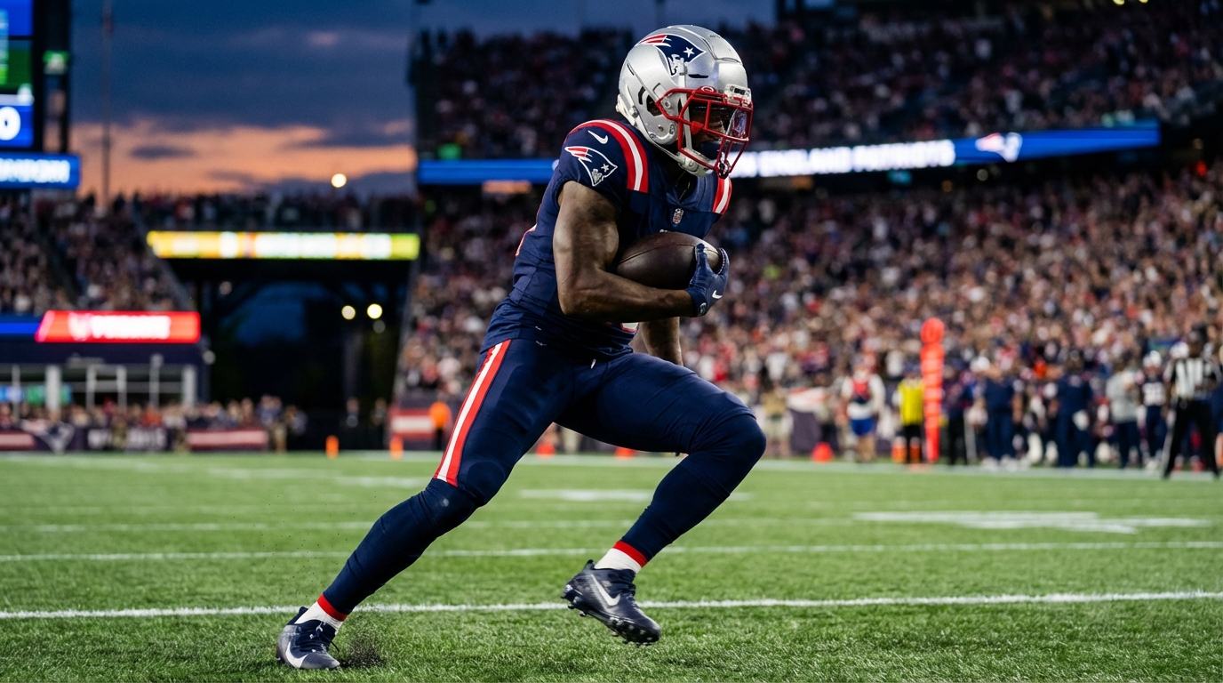 A.J. Brown in Patriots-style uniform