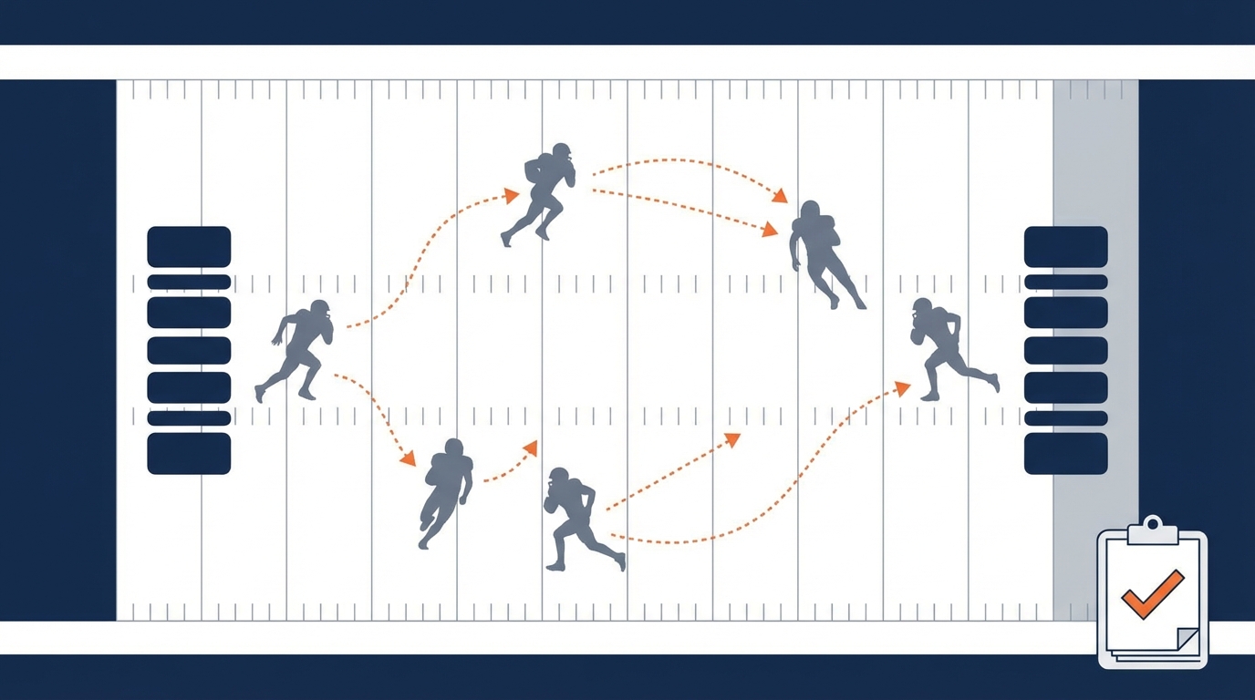 Stylized roster movement illustration