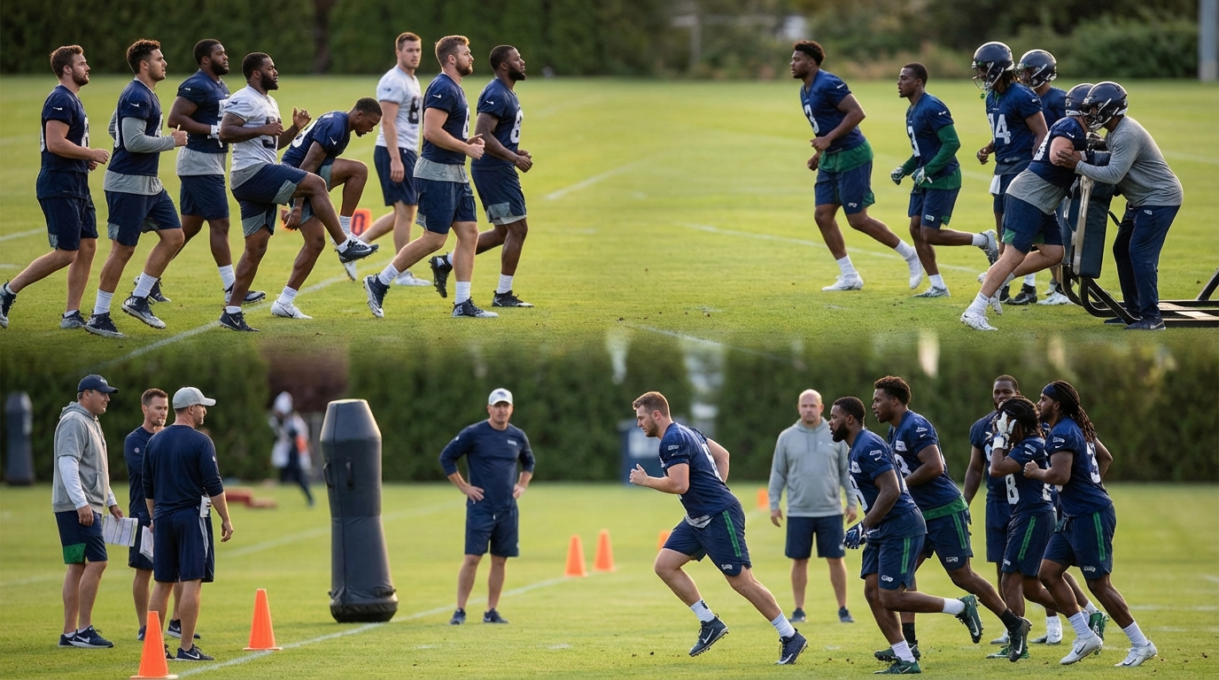 NFL practice players preparing during a 21-day practice window