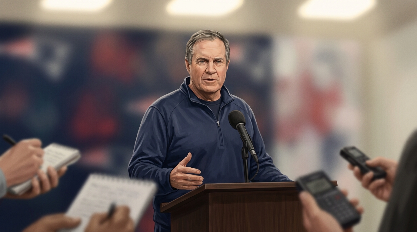 Mike Vrabel style coach at podium press conference