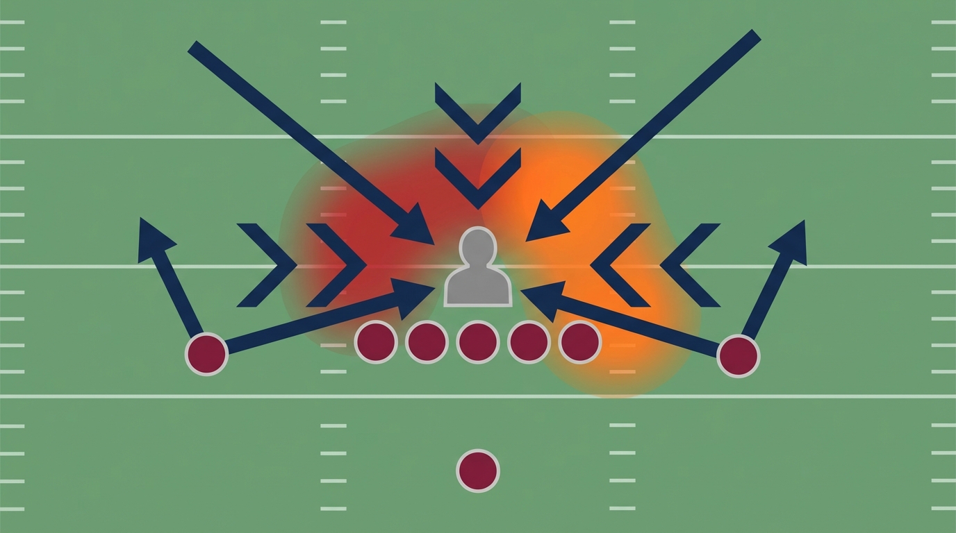 Patriots defensive pressure visualization