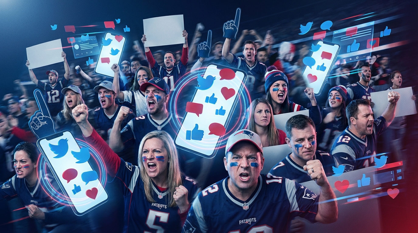 Patriots fans reacting on social media