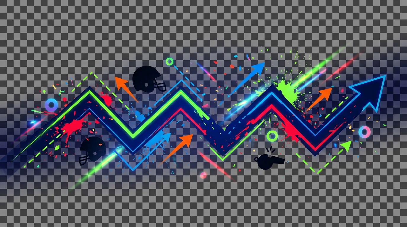 Chaotic timeline illustration of the Buffalo Bills week