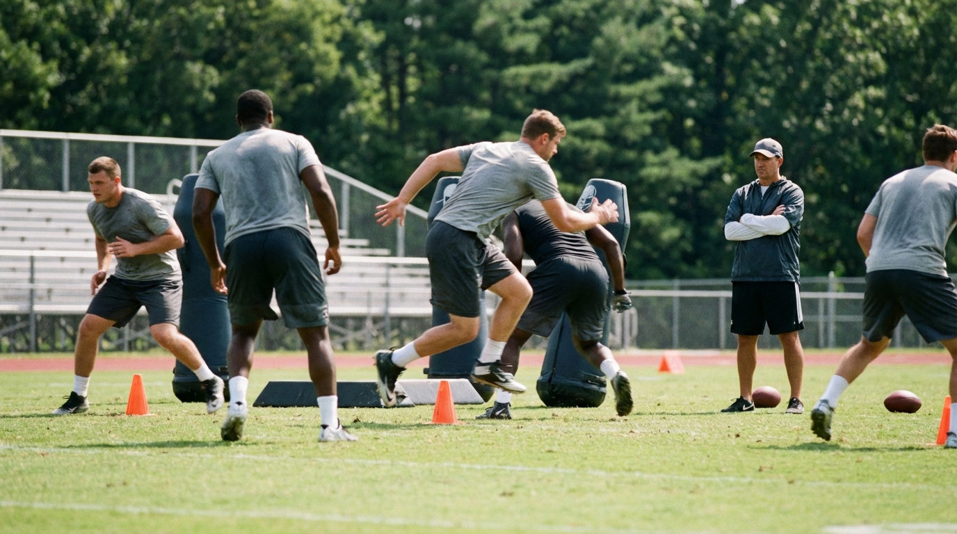 Generic NFL practice squad scene