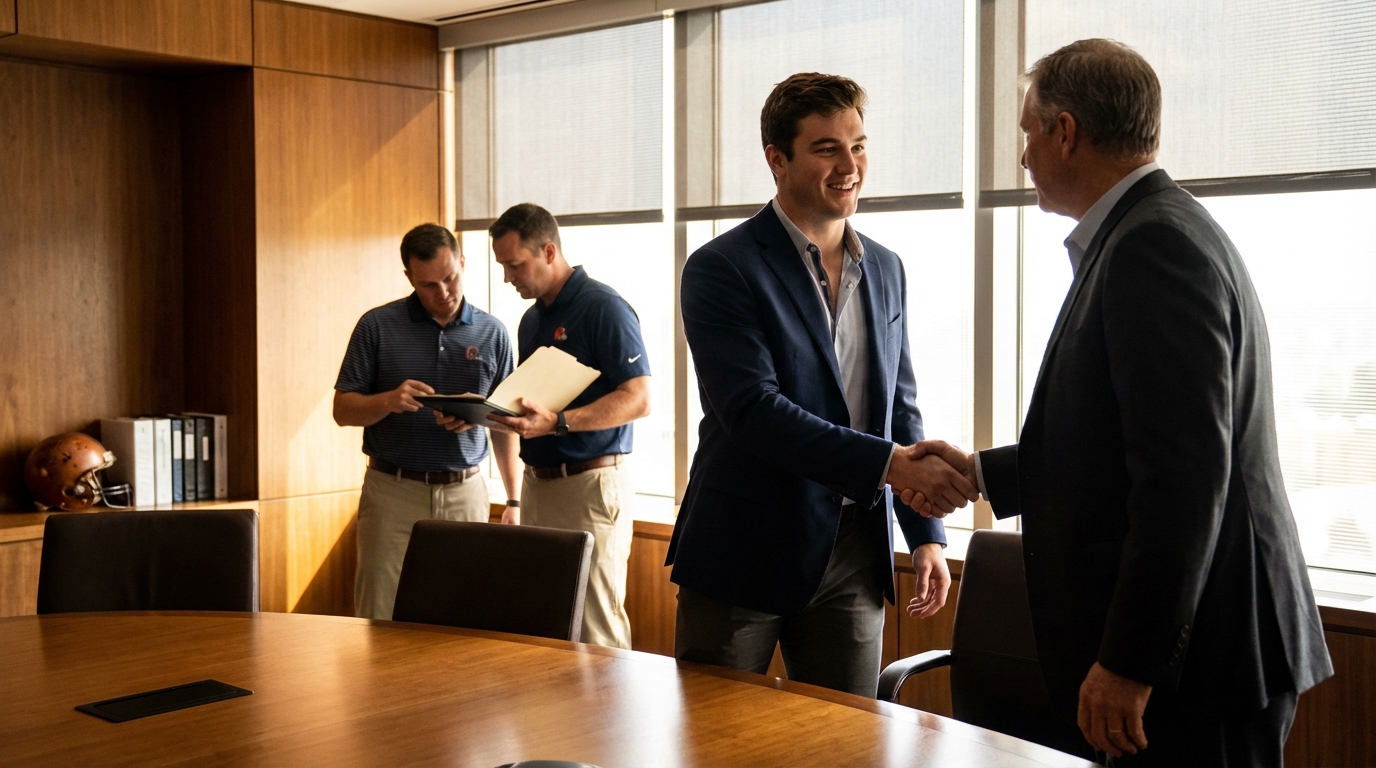 NFL draft visit scene