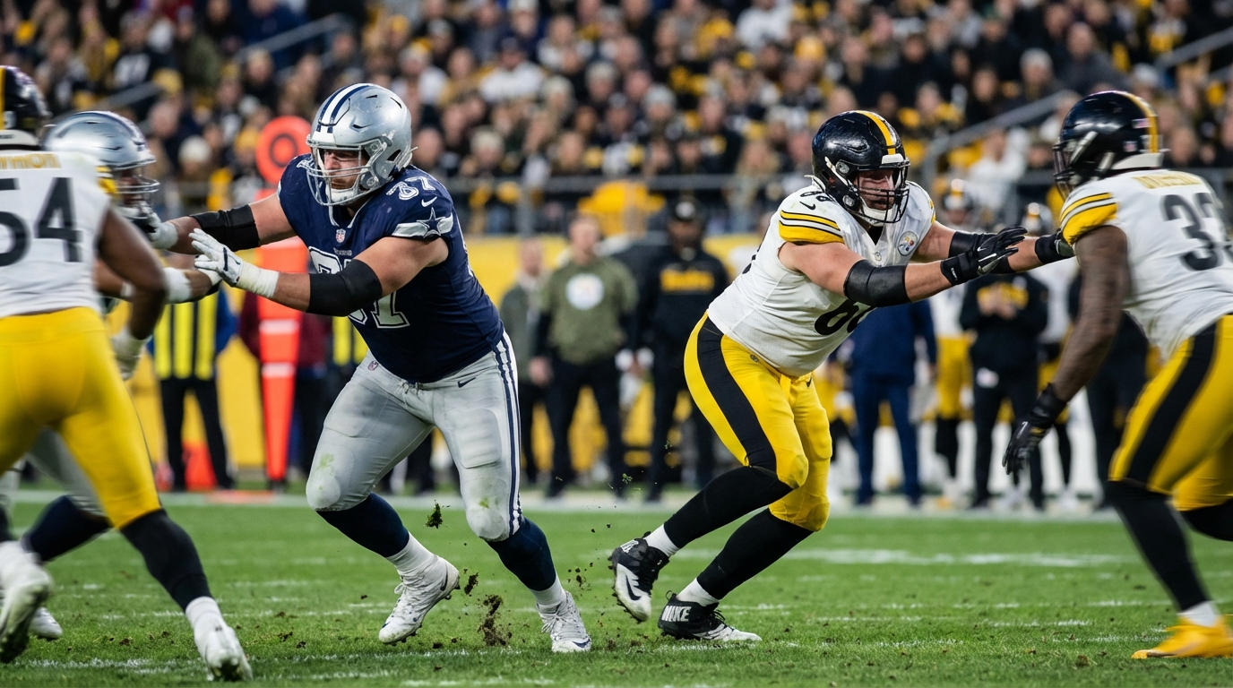 Two left tackles in action