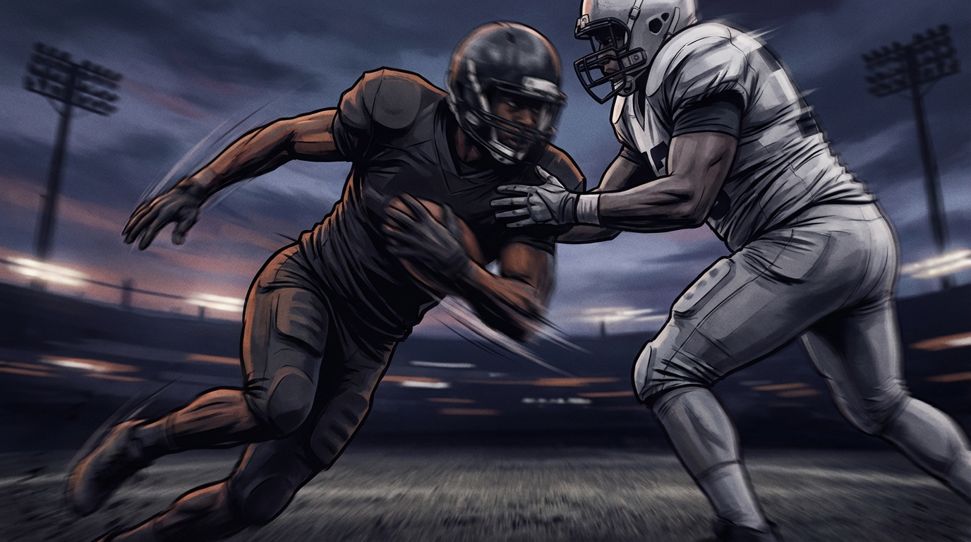 Edge rusher surge illustration