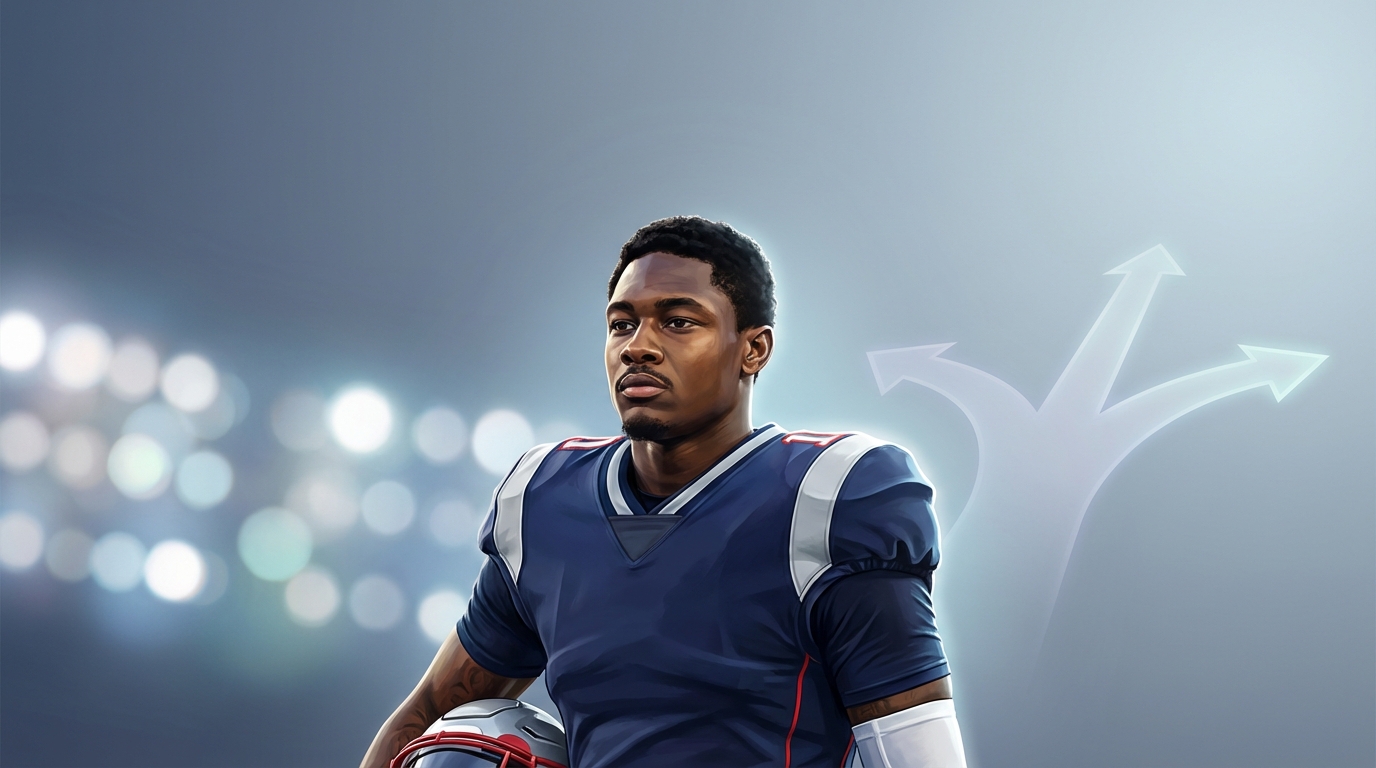Stefon Diggs in Patriots-style uniform