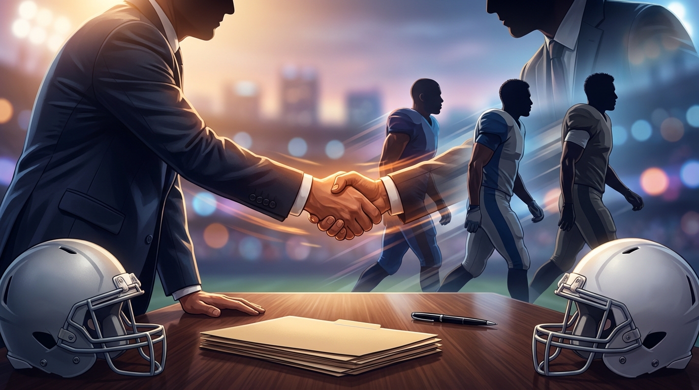 NFL 2026 offseason trade market illustration