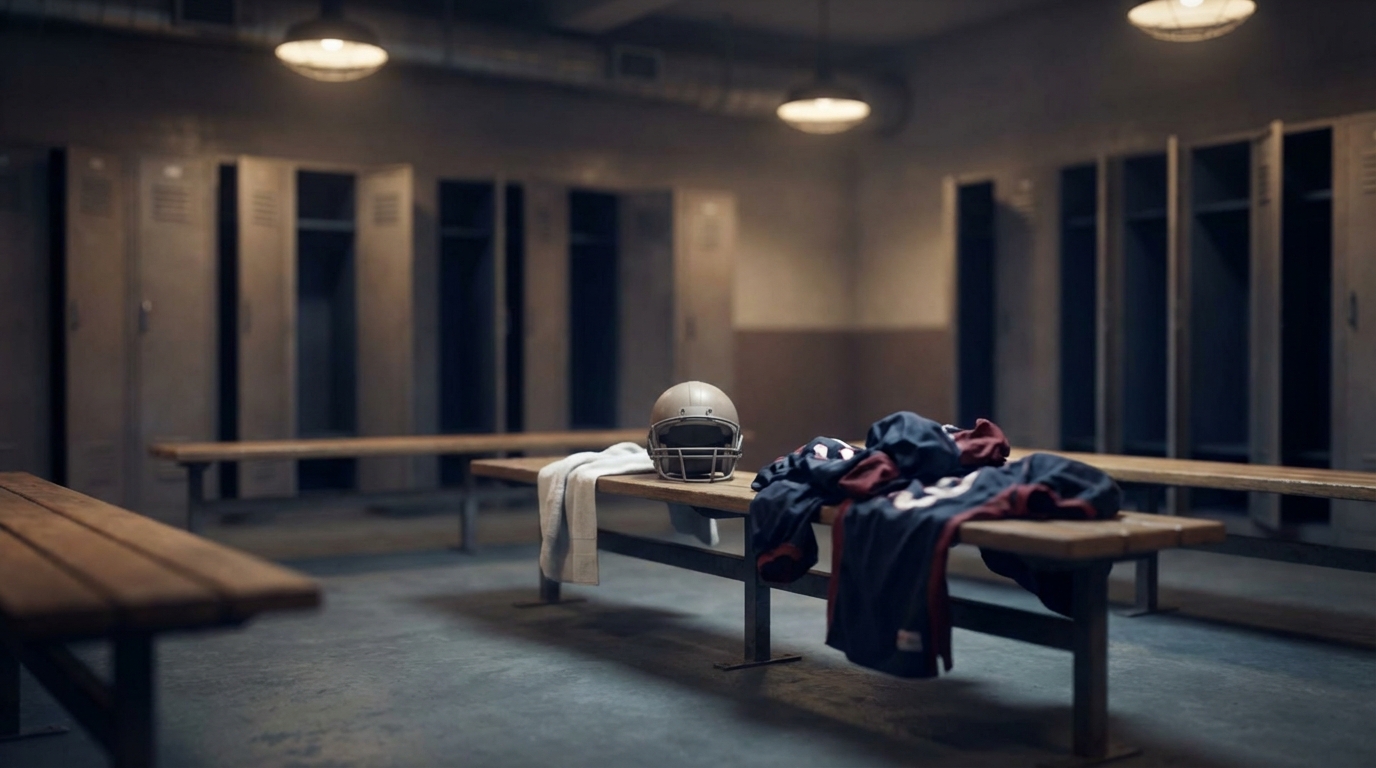 Somber locker-room after loss