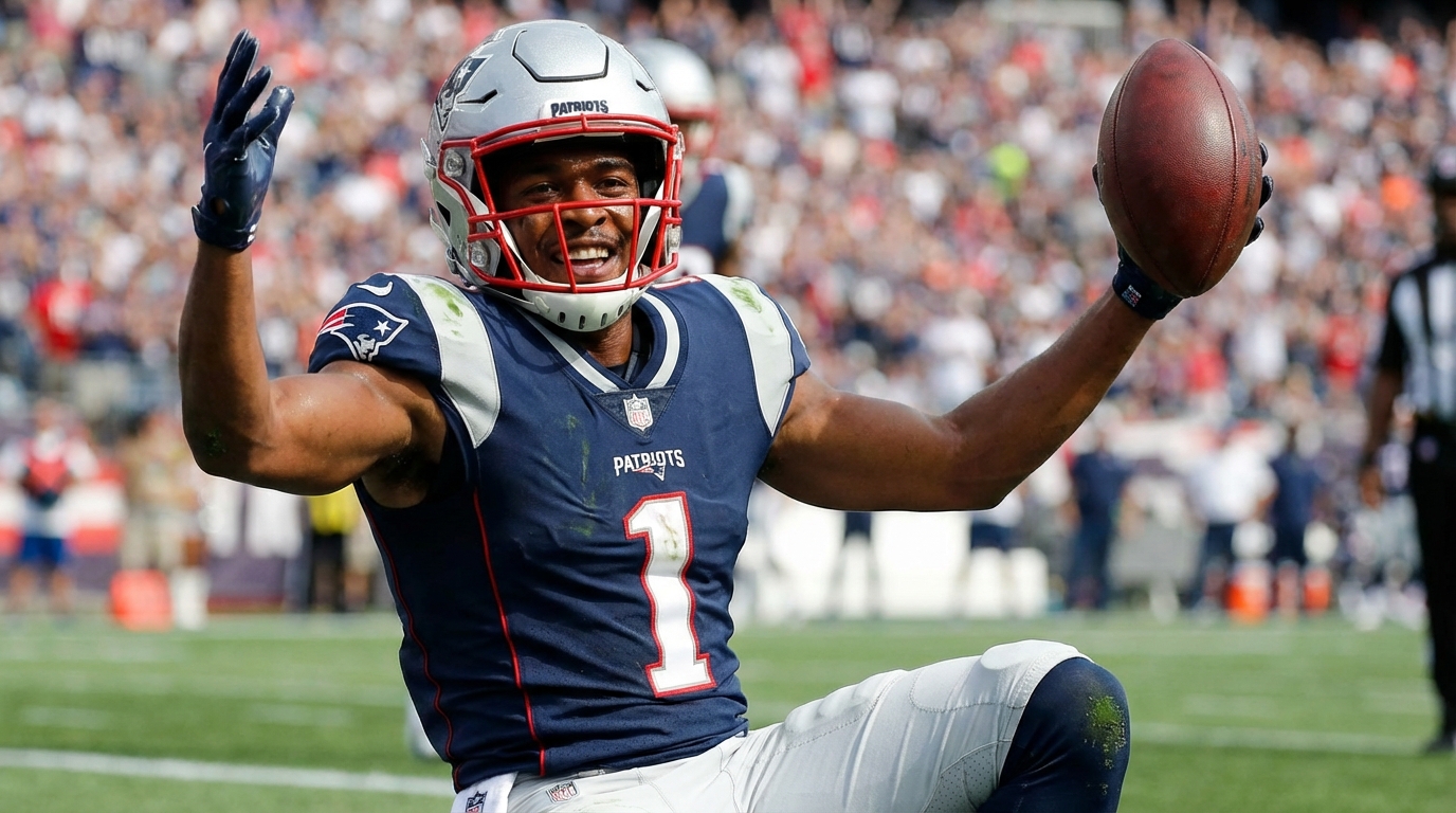 Mack Hollins celebrating a catch