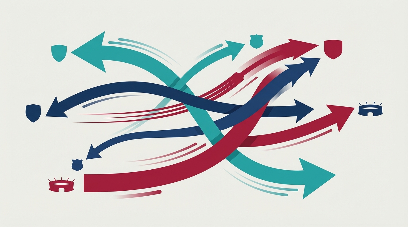 Abstract illustration of AFC player movement