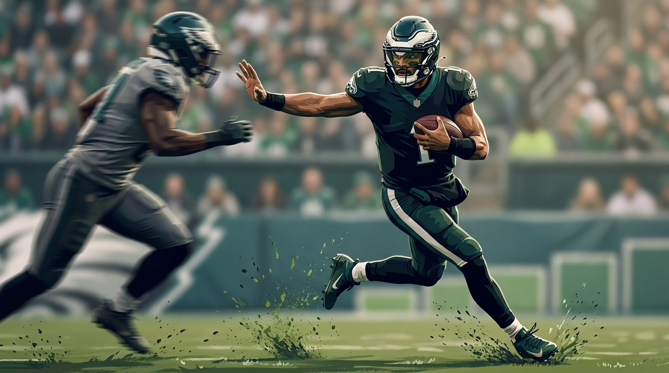 Mobile quarterback evading pressure