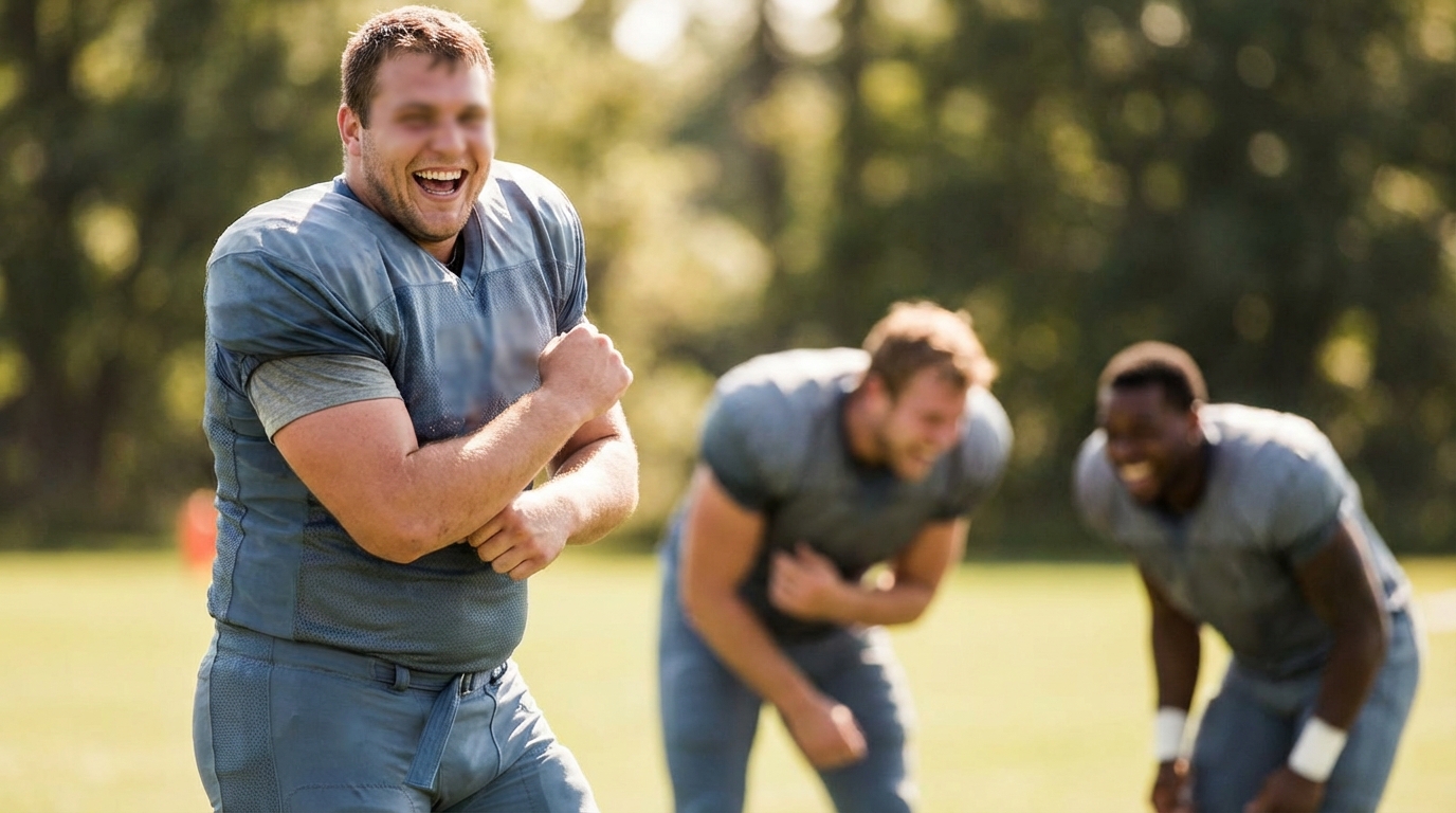 Will Campbell laughing with teammates