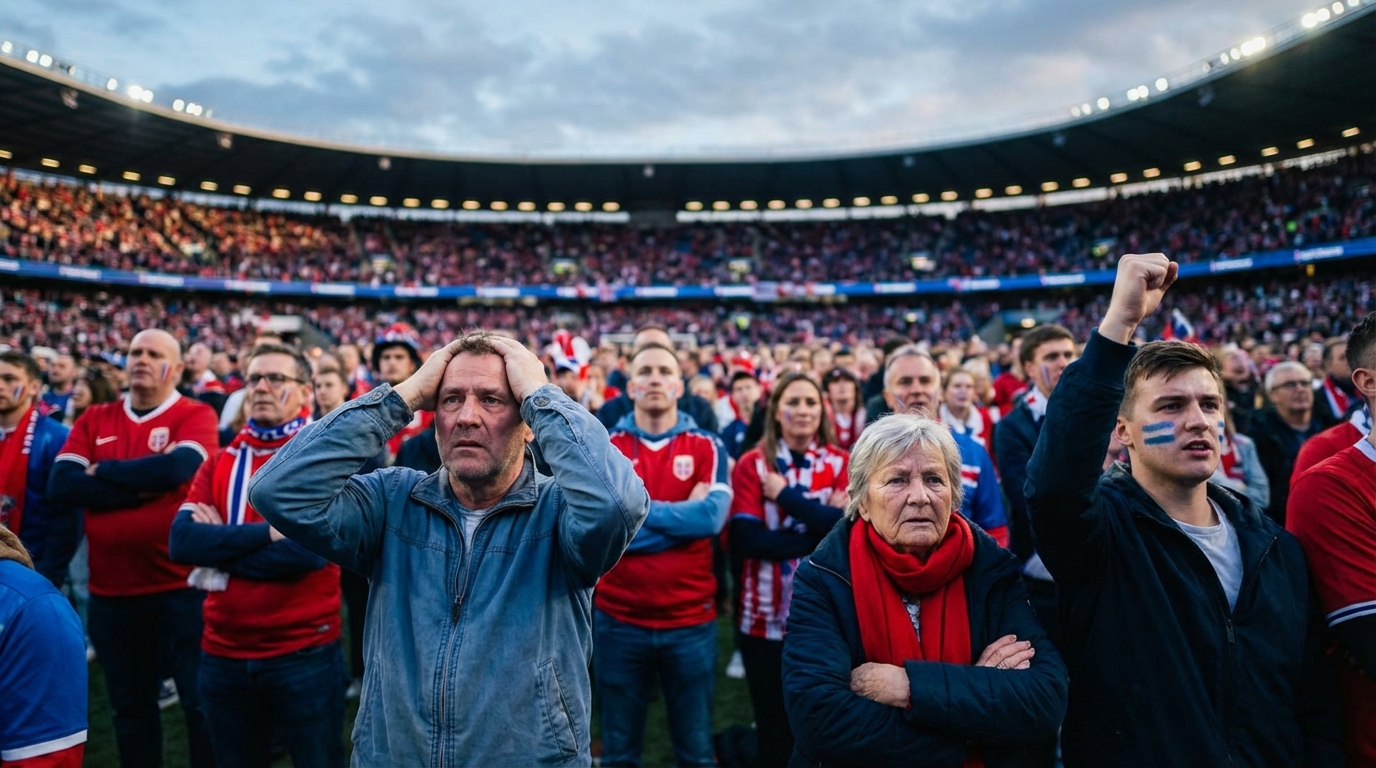 Stylized crowd of Patriots fans showing disappointment and outrage