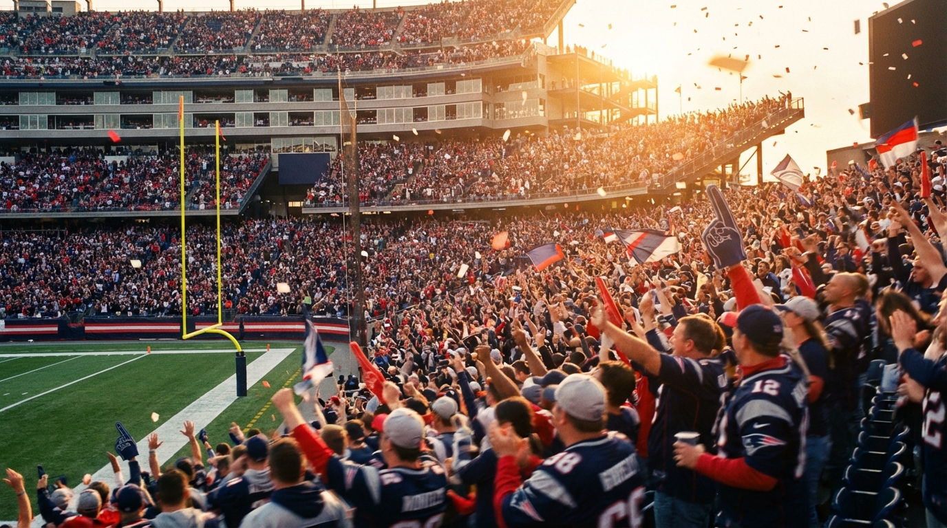 Gillette Stadium filled with cheering fans