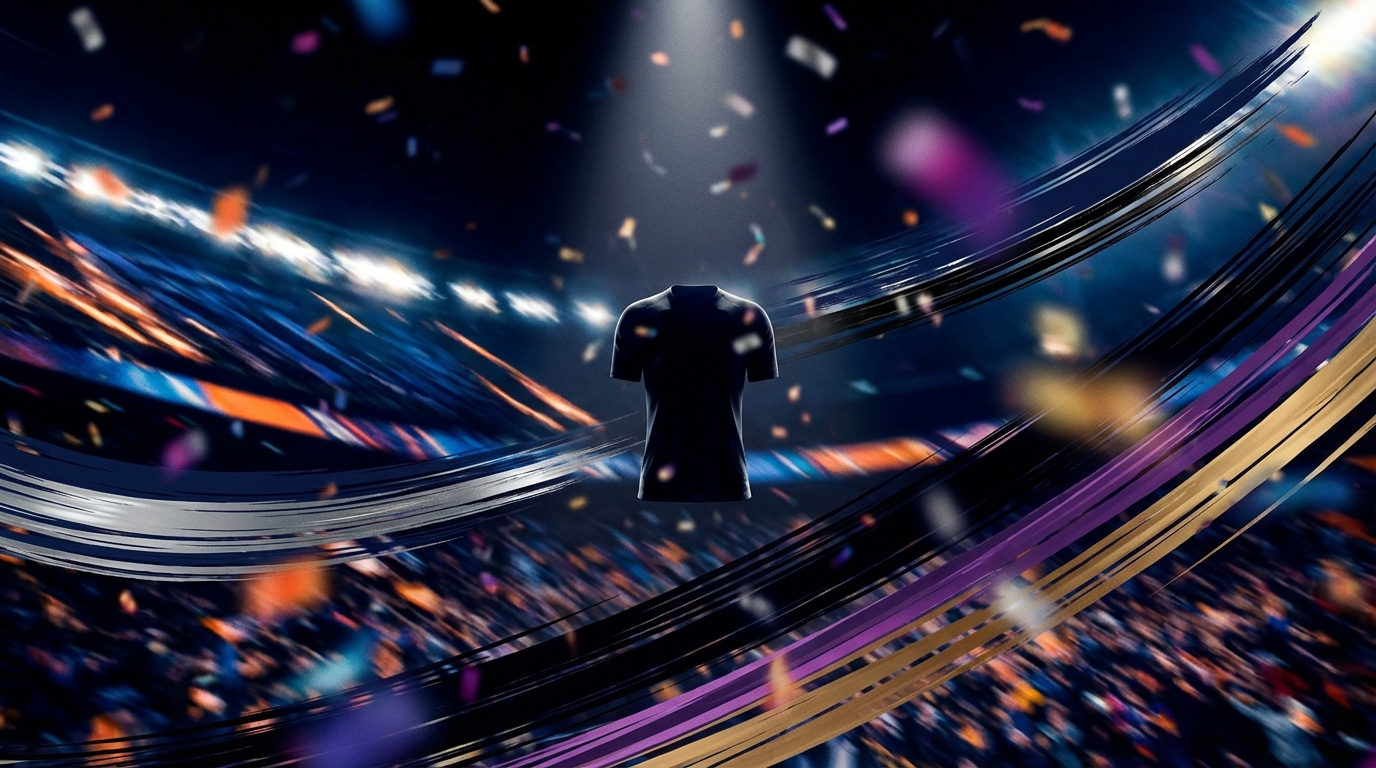 High-energy abstract stadium image