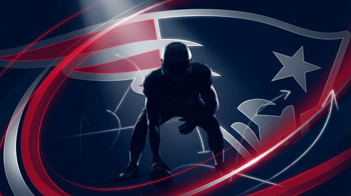 Silhouette of a football defensive player emphasizing strength and strategy