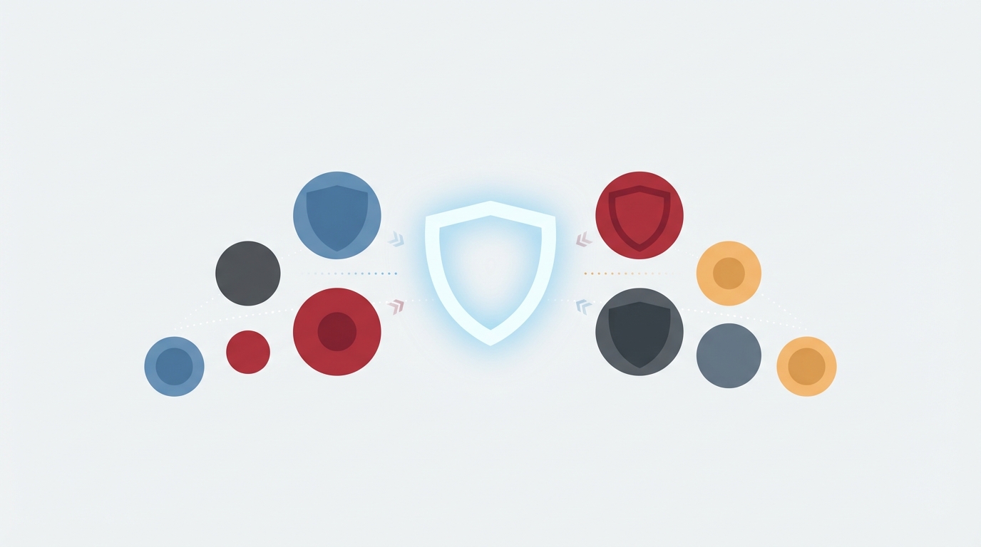 Abstract shapes representing AFC teams with the Patriots highlighted