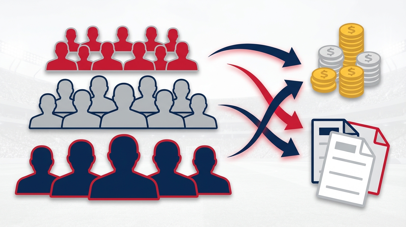 Patriots roster depth and contract dynamics illustration