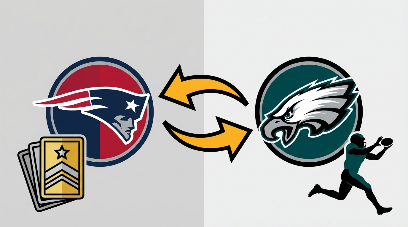 Trade debate visual between Patriots and Eagles
