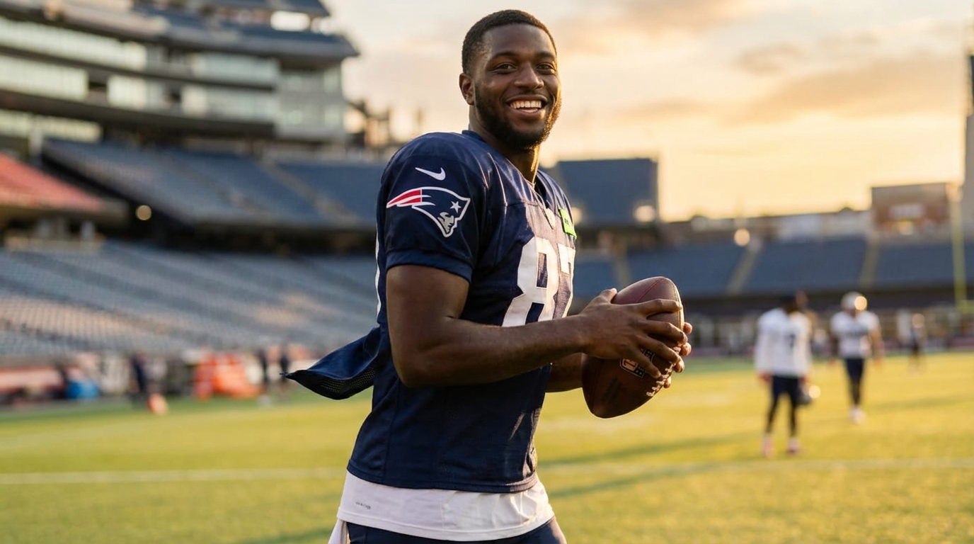 Romeo Doubs in Patriots jersey
