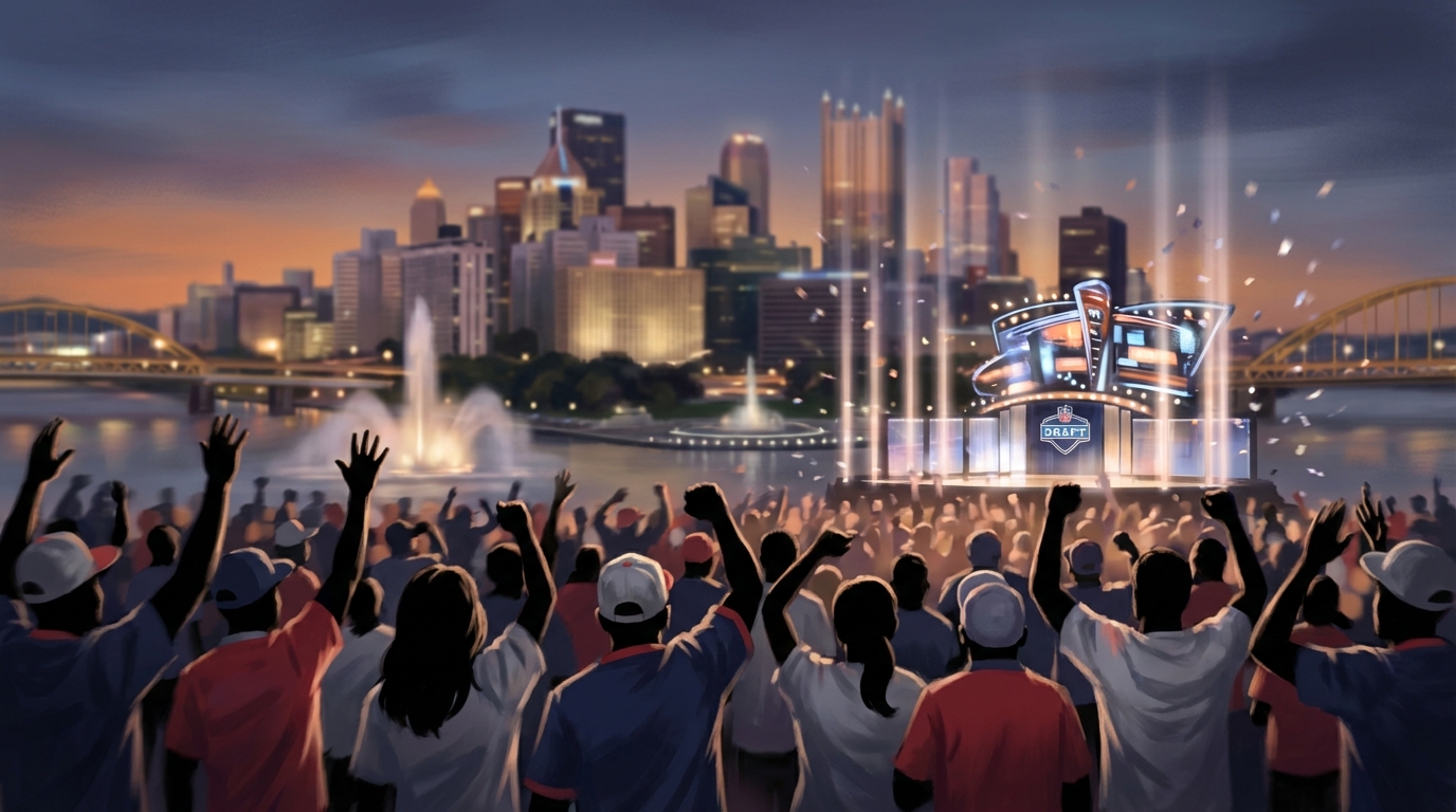 Pittsburgh draft atmosphere at Acrisure Stadium and Point State Park