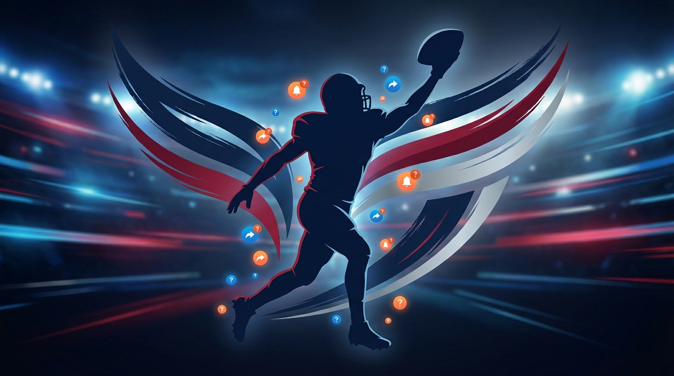 Stylized AJ Brown trade rumor illustration