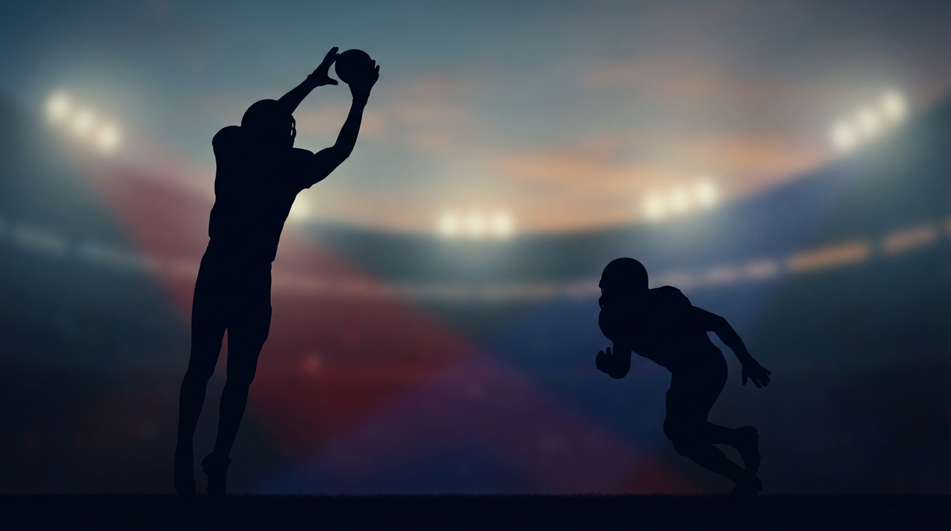 Football silhouettes representing potential Patriots trade targets