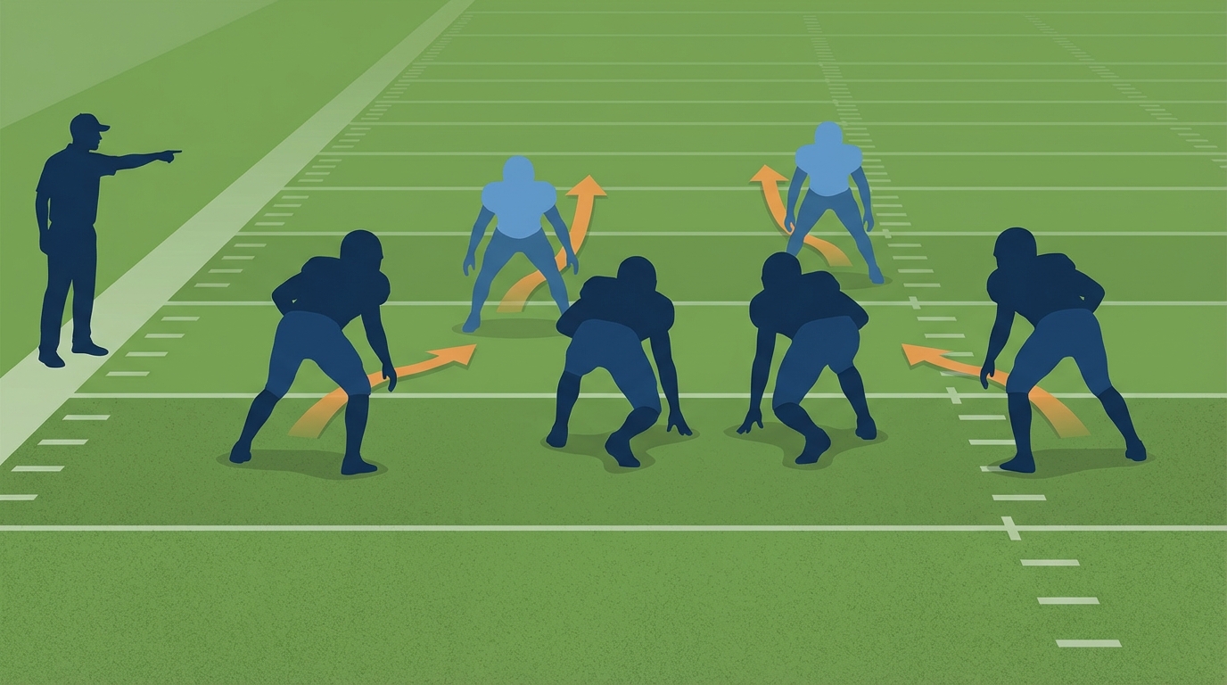 Patriots defensive play illustration