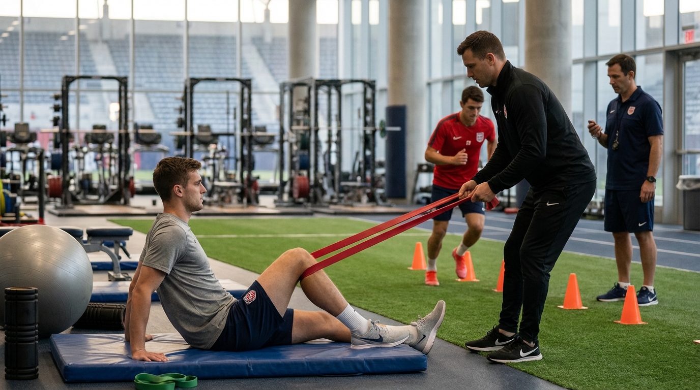 Gillette rehab and pre-draft training scene