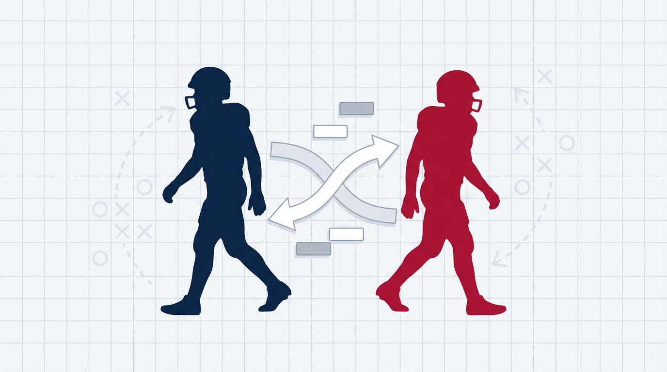 NFL trade rumors and draft strategy illustration