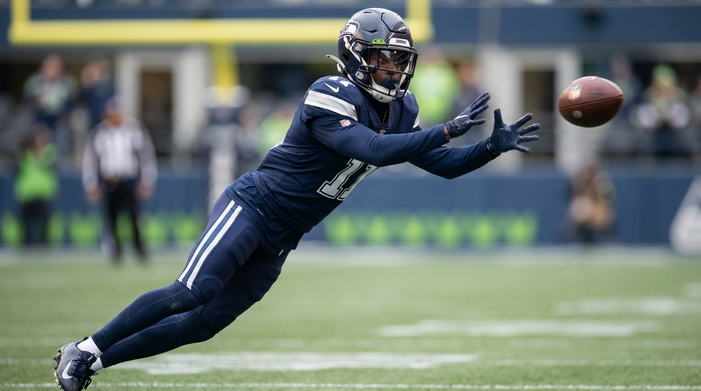 Football cornerback in action