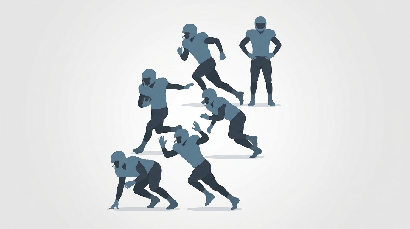 NFL player silhouettes