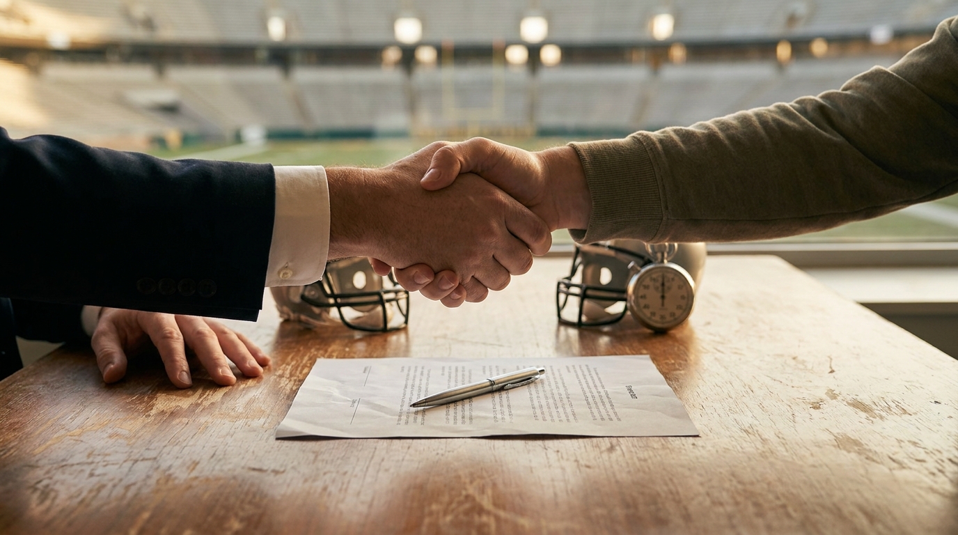 NFL contract handshake