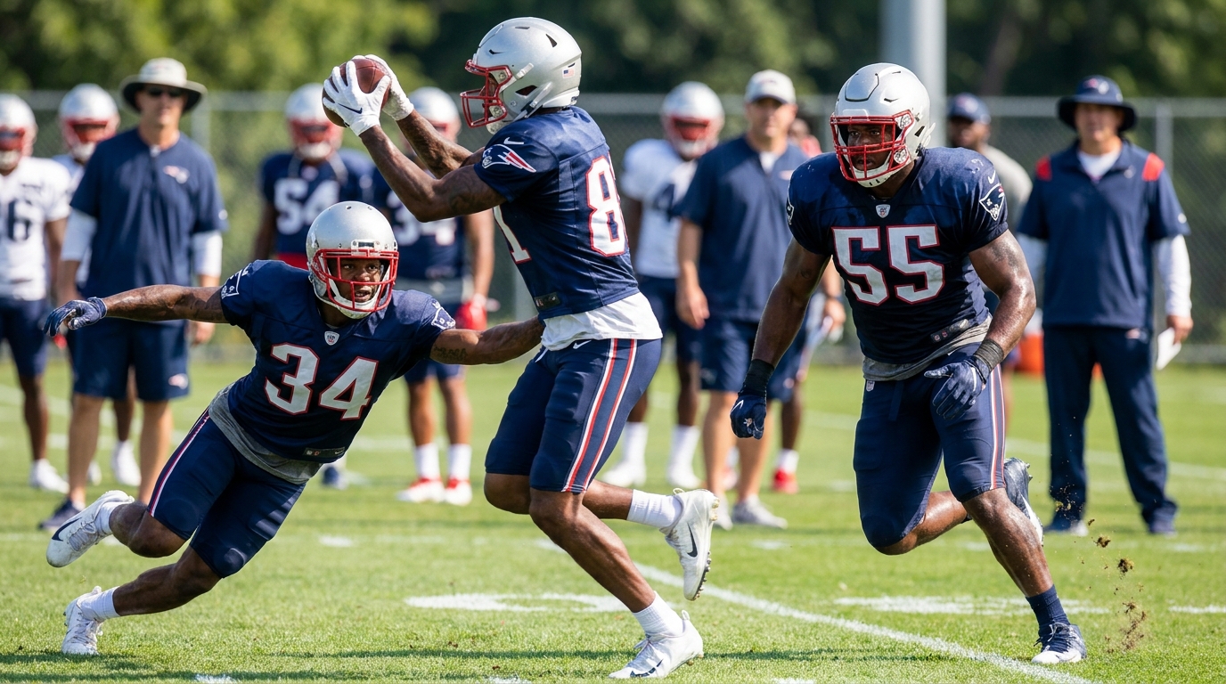 Rookie and UDFA practice action photo