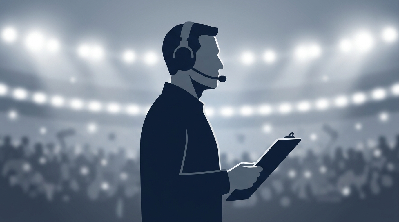 Generic NFL coach silhouette on sideline