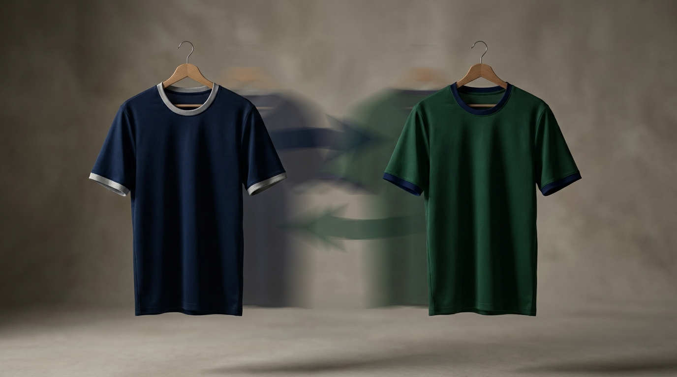 Editorial image of two jerseys and trade arrows